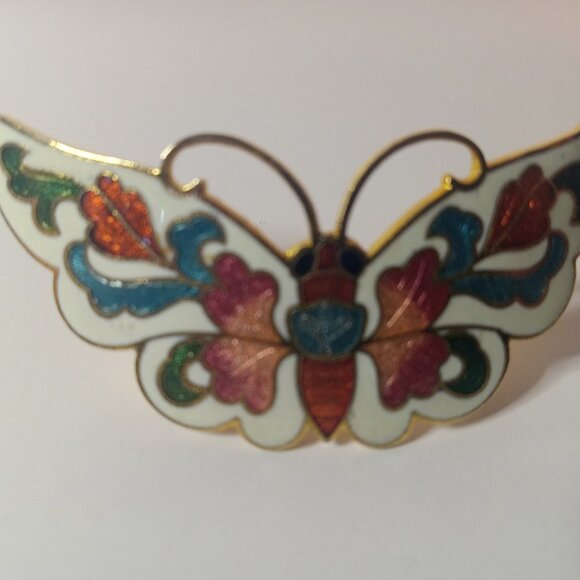 Vintage Enamel Butterfly Jewelry - Picture 4 of 4